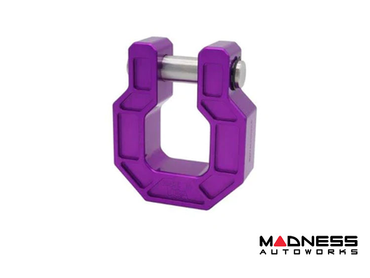 Jeep Wrangler JL Billet D-Ring - Royal Show Shackle - Aluminum - Purple - Single